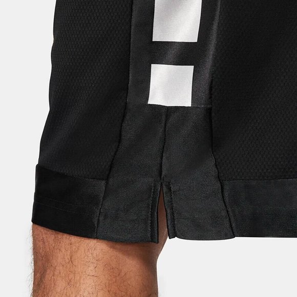 Nike- Men's Black with White Dri-Fit Elite Stripe Basketball Shorts- NWT - Picture 7 of 7
